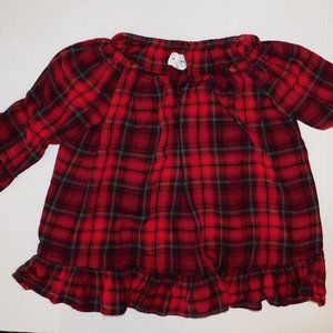 Red Plaid Shirt XS Womens